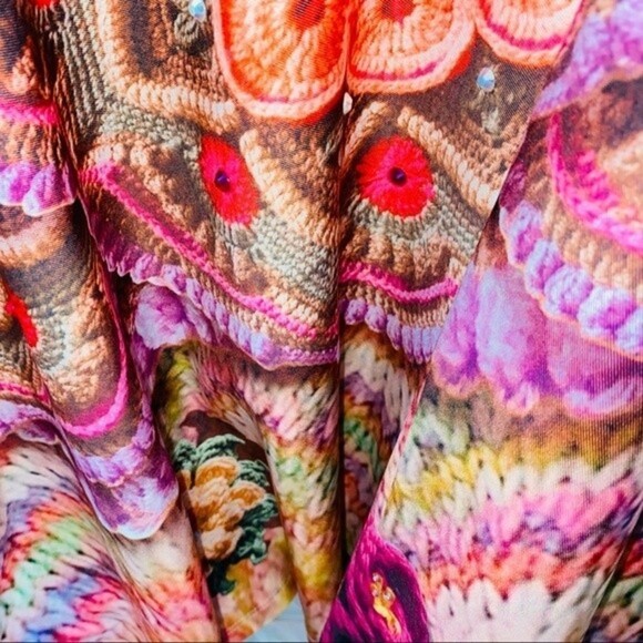 NWOT IPNG Boho Gypsy Whimsical Mixed Print Flowy Fairy Tale Maxi Skirt Size M/L - Picture 13 of 16